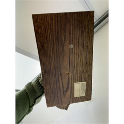 Taxidermy; Oystercatcher (Haematopus ostralegus), stoop upon driftwood upon a stepped wooden base, H35cm 