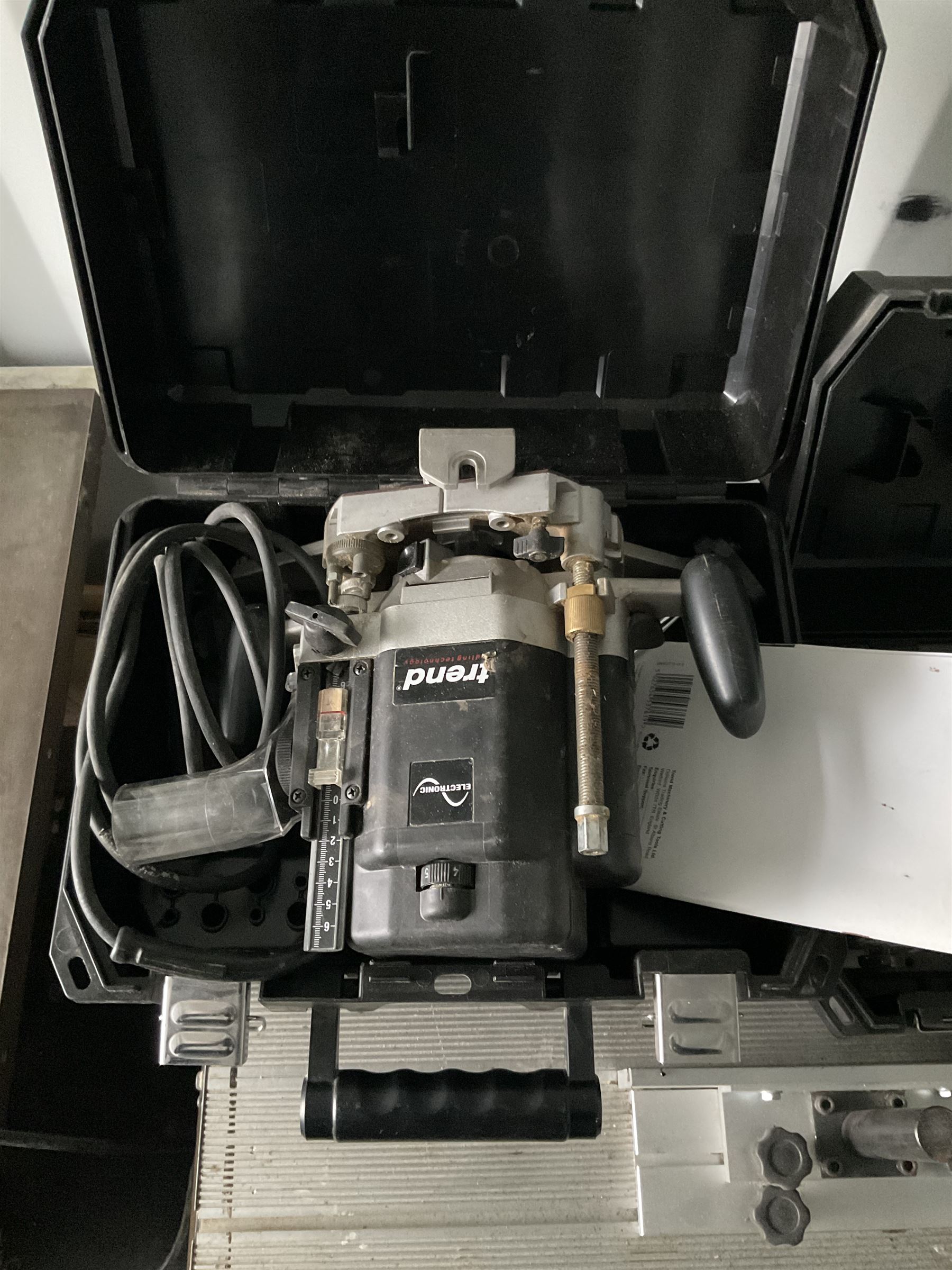 Ryobi router table with router, dewalt biscuit joiner with biscuits, joiners books, clamps etc  - THIS LOT IS TO BE COLLECTED BY APPOINTMENT FROM DUGGLEBY STORAGE, GREAT HILL, EASTFIELD, SCARBOROUGH, YO11 3TX