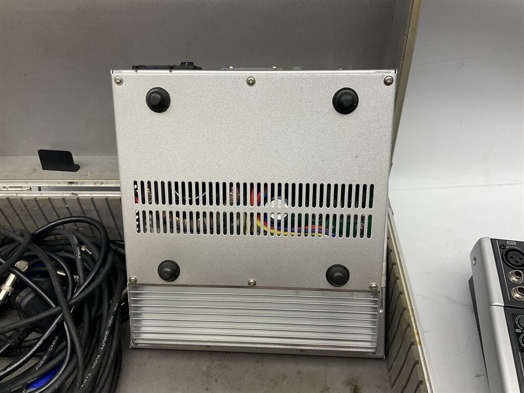 Meridian stage pro AS802ADC mixer, housed in a hard case, Xenyx X1222USB mixer and a Citronic CSL-10 mixing console, boxed (3)