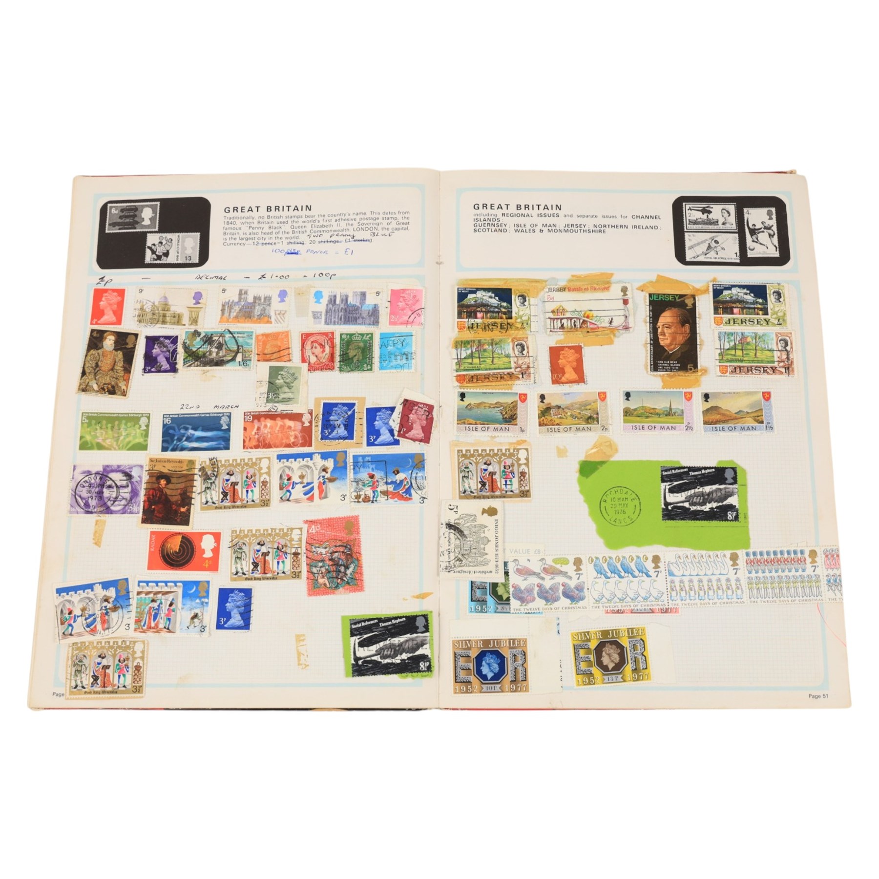 Great British and World stamps, early 20th century and later, in three albums and loose