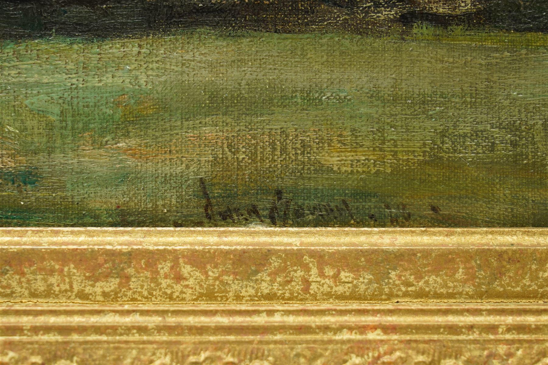 Owen Bowen (Staithes Group 1873-1967): Collingham Bridge Near Wetherby - West Yorkshire, oil on canvas signed and dated '28, 40cm x 60cm