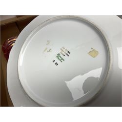 Victorian and later ceramics and glassware, to include cranberry glass, Limoges, blue and white, teawares etc