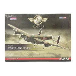 Corgi - Limited Edition Aviation Archive AA32615 1:72 scale ‘90 Years of the Royal Air Force’ Avro Lancaster - RAF 617 Sqdn, Operation Chastise Pilot Officer Les Knight - Eder Dam Raid, boxed 