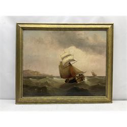 Edward King Redmore (British 1860-1941): Sailing Barges off the Coast, oil on canvas signed 60cm x 76cm