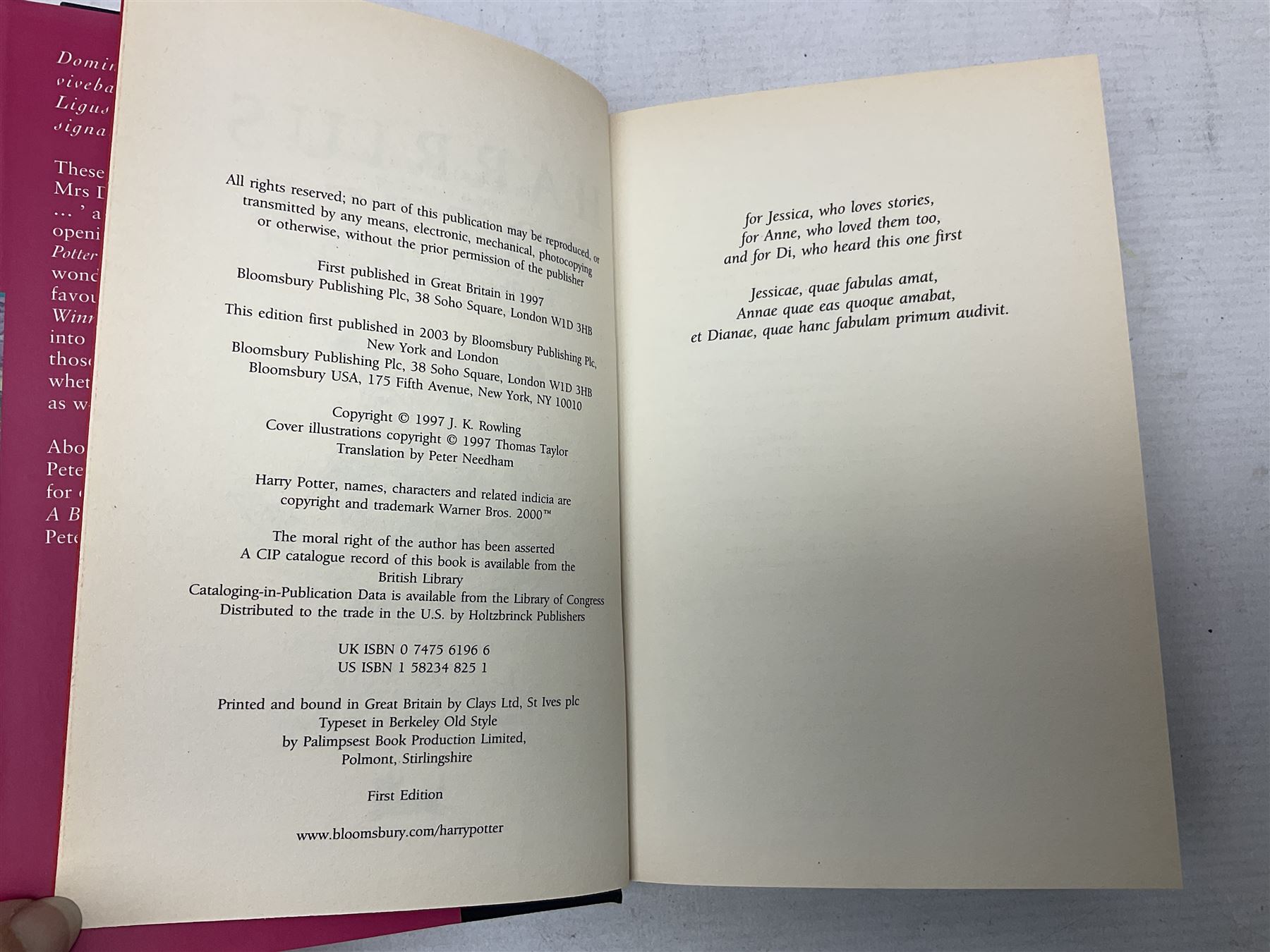 Collection of first edition books, to include J.K. Rowling; Harry Potter and the Goblet of Fire, Harry Potter and the Order of the Phoenix, Harry Potter and the Half Blood Prince, Harry Potter and the Deathly Hallows, Harrius Potter et Philosophi Lapis, G.P.Taylor; Shadowmancer, signed by author, Hans Hass; Men and Sharks, etc (15)    