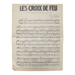 French Croix de Feu paperwork, including Song sheets, L'Ordre Social etc
