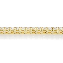 14ct gold round brilliant cut diamond bracelet, stamped, total diamond weight approx 5.00 carat.