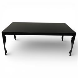 John Reeves (1981-) for Heal’s - ebonised ‘Louis’ dining table, with inset glass top, lami...