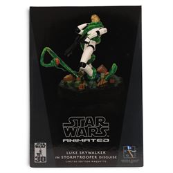 Two limited edition Gentle Giant Star Wars Animated Maquettes, comprising Boba Fett Classic Animation Edition and Luke Skywalker in Stormtrooper Disguise, both boxed