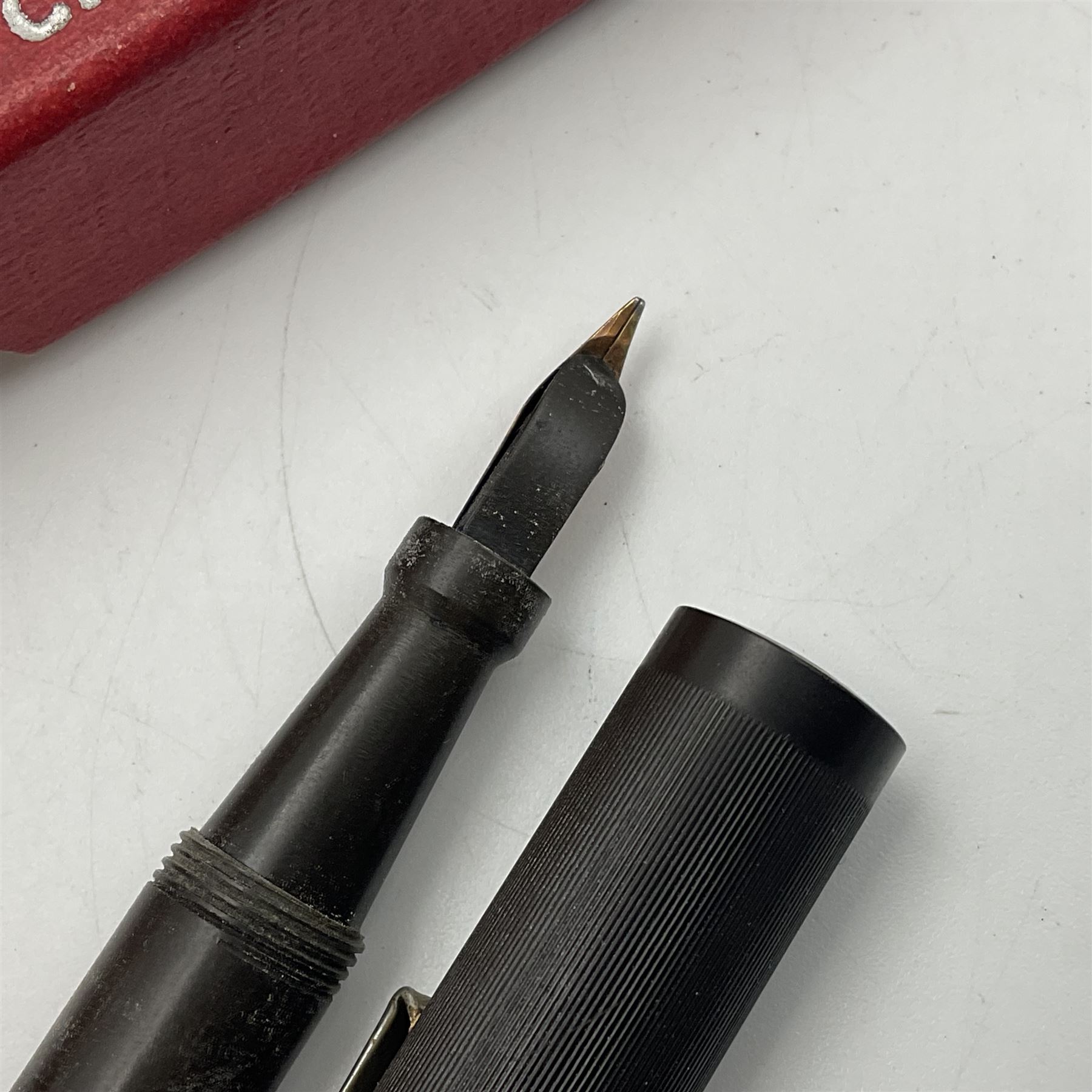 Five fountain pens, to include Stephens no 270, Curzon Typhoo, WHSmith The Wembley Pen and the Nectar, all with 14ct gold nibs  