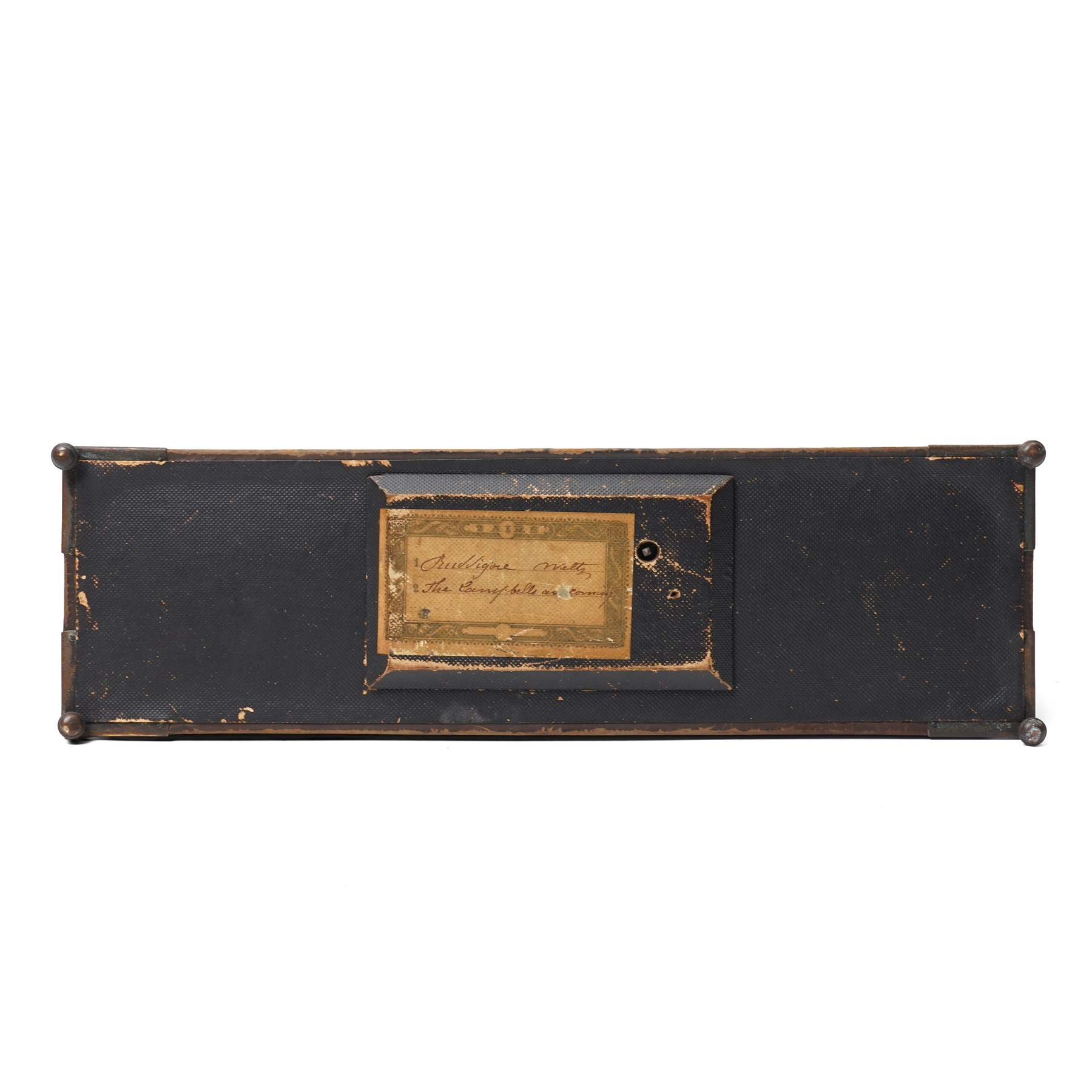 Swiss 19th century musical fan case, plays 'The Campbells are Coming', W36cm