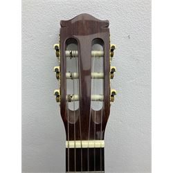 Nagoya Suzuki Model SC240 acoustic guitar with mahogany back and ribs and spruce top, bears label, L101cm; in soft carrying case