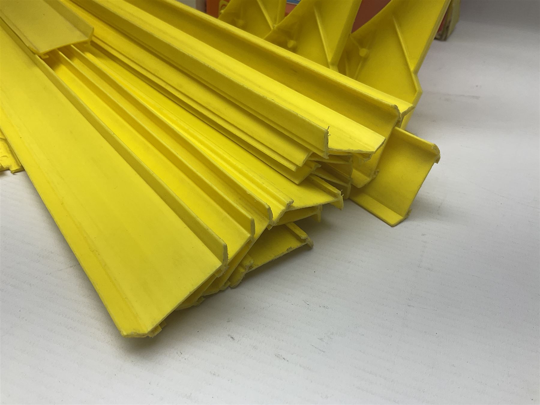 Matchbox Superfast track racing Set with Superbooster and two boxed SF-17 Slipstream Curves; together with five boxed Superfast models - 3d Monteverdi Hai, two 7d Hairy Hustler, 45c Ford Group 6 and 66d Mazda RX500; and quantity of unboxed and playworn other die-cast models