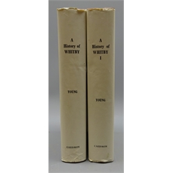  Young, Rev George: 'A History of Whitby, and Streoneshalh Abbey, with a Statistical Survey of the Vicinity' to the Distance of Twenty-five miles, vols 1 and 2, pub, Caedmon Reprints 1976, with fold out plates, marbled boards with d/w, 2vols   