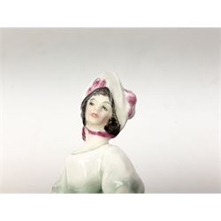 Royal Doulton Peggy Davies collection figures including Cherie HN2341, Debbie HN2400 and Royal Doulton miniature figures, Kirsty HN3213, Sunday Best HN3218, Sara HN3219, Ninette HN3215, Buttercup HN3908 and Fragrance HN3220.