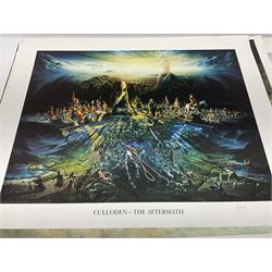 Large poster entitled 'Crests and Badges of the British Army in Daily Use 56 x 86cm; together with twenty-five colour prints of military interest including Crimean War, Boer War, WW2 etc; various sizes; all unframed