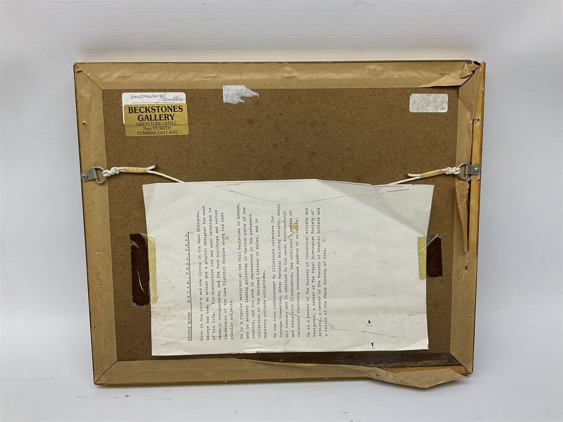 George Busby (British 1926-2005): 'Stonethwaite Cumbria', watercolour signed and dated '85, titled verso 17cm x 26cm 