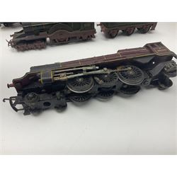Hornby/Tri-ang '00' gauge - six locomotives - Class 9F 2-10-0 'Evening Star' No.92220; Class A3 4-6-2 (no name or number); Dean Single 4-2-2 'Lord of the Isles' No.3046; Princess Class 4-6-2 'The Princess Royal' No.46200; Class 57XX Pannier 0-6-0 tank No.8751; and Stephenson's Rocket with one passenger coach; all unboxed (6)