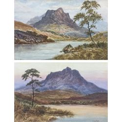 Claude Wilson (British early 20th century): Mountain Landscapes, pair watercolours signed 18cm x 28cm (2)