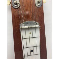 Early 1960s lap steel electric guitar with mahogany body and Plato pick-up, L81.5cm