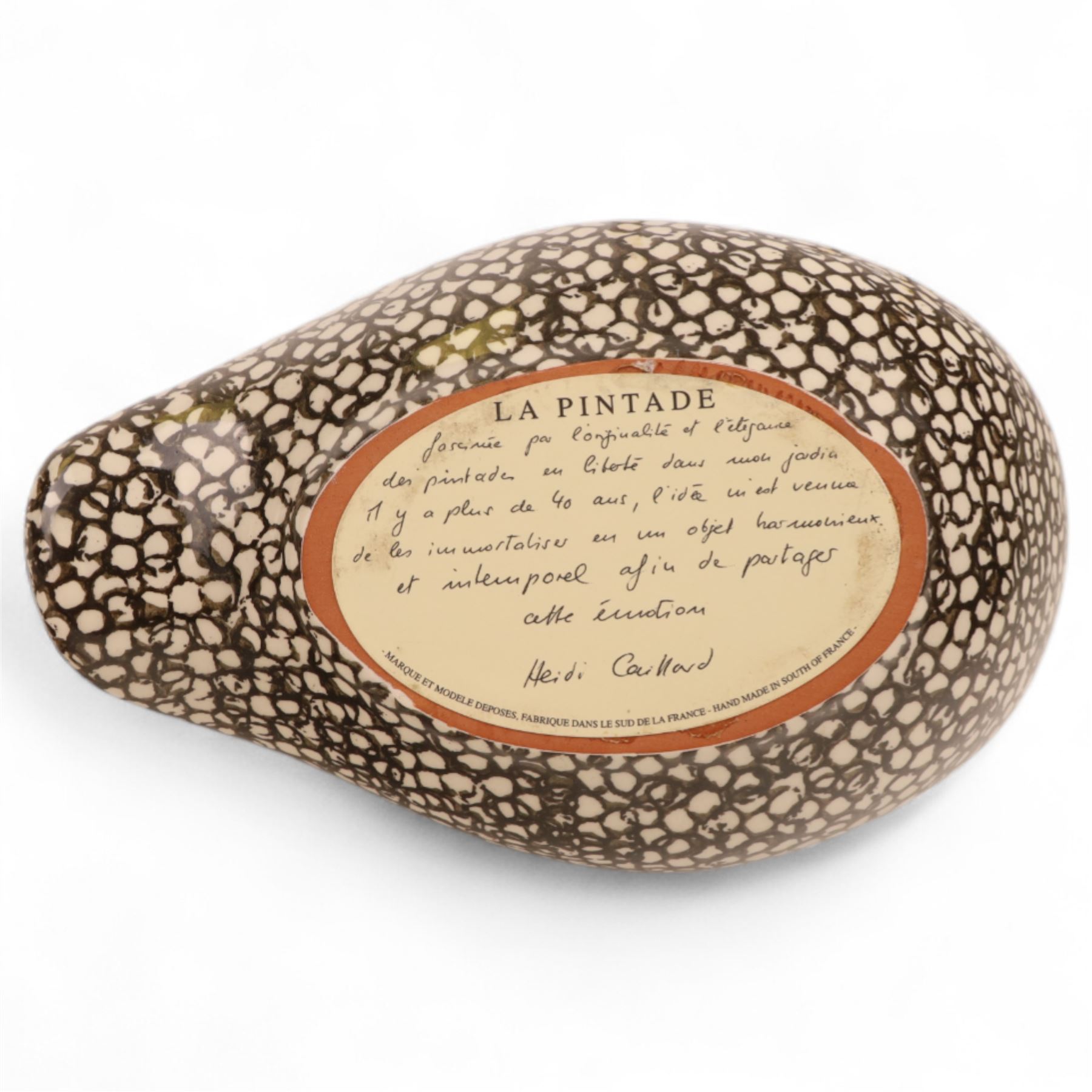 Heidi Caillard French guinea hen (la pintade), H20cm