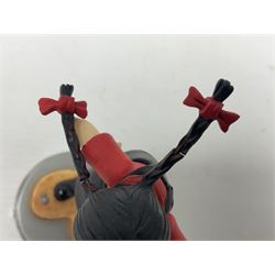 Ten Robert Harrop figures from the Beano Dandy collection, comprising Desperate Dan Keep on Rolling BDS10, Hank From The Three Bears BD37, Desperate Dan CBD15, Little Plum CBD23, 'Erbert CBD16, Fatty CBD08, Babyface Finlayson CBD06, Roger the Dodger CBD04, Beryl the Peril CBD17 and Collectors Plaque BDCP, all with boxes