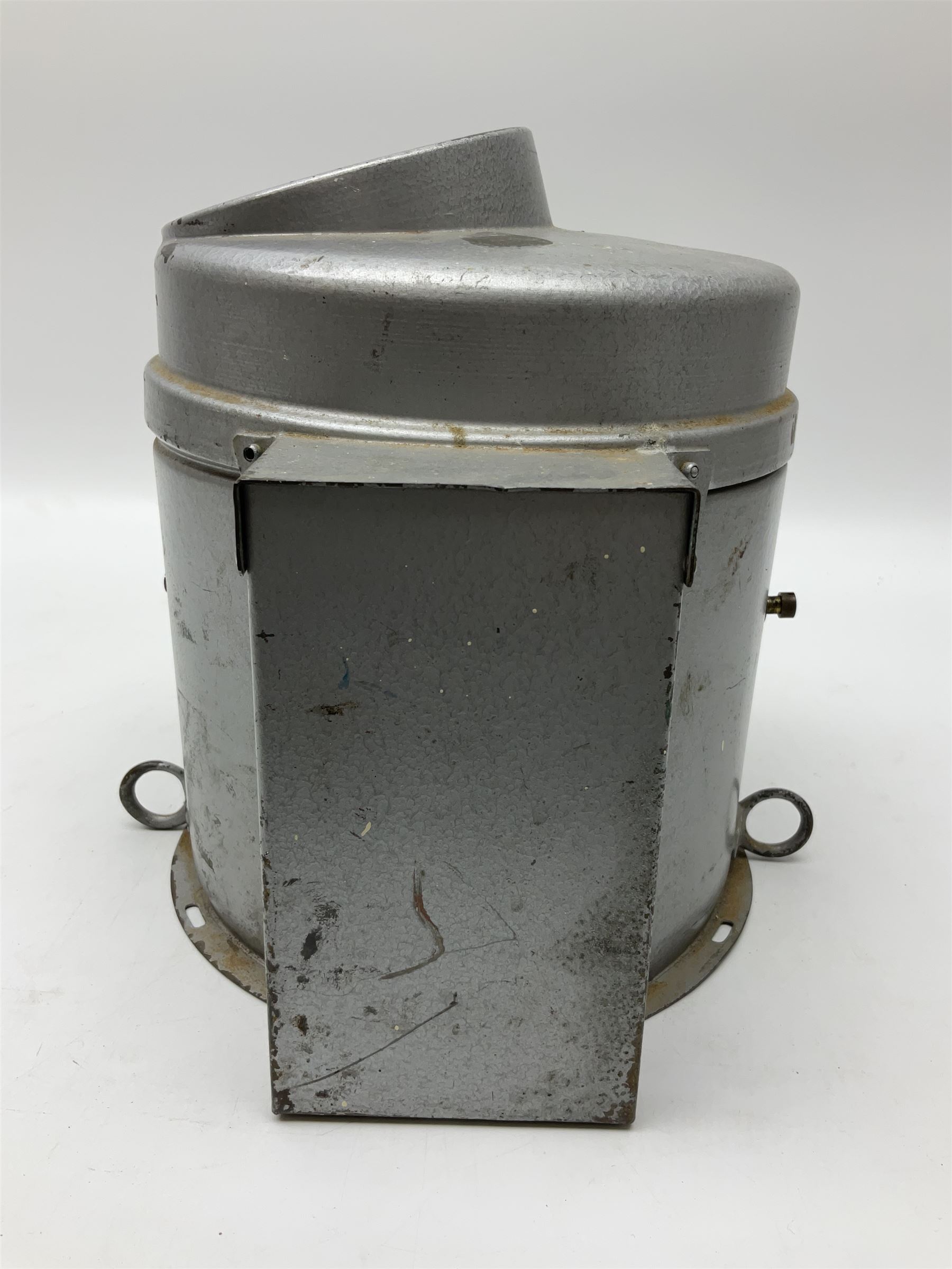 Ship's lifeboat gimble compass in binnacle, with plaque 'Bergen Nautik Instrumentfabrikk ..... Norway. Type BN25COL No.770559' 