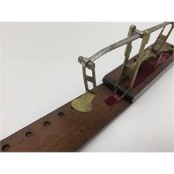 Brass sovereign scales and a part set of Georgian folding sovereign scales (one weight missing)