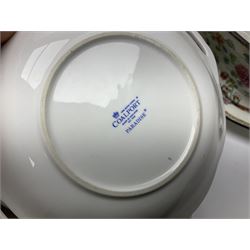 Copeland Spode tureen and platter, in peacock pattern, together with Herend Hungary trinket box and cover, Copeland vase and other ceramics 