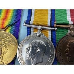 WW1 father and son medal groups comprising British War Medal and Mercantile Marine Medal awarded to Captain Allanson Hick and British War medal, 1914-15 Star and Victory Medal awarded to 1198 Pte. Allanson Hick E. York. R. with biographical information. N.B. Allanson Hick Jnr. of Hull was a celebrated architect and renowned marine artist being a founder member of the Society of Marine Artists (RSMA).