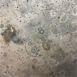 Engraved copper kettle, with Baden Powell Mafeking decoration with union jack flags, with finial modeled as Baden Powell, H31cm