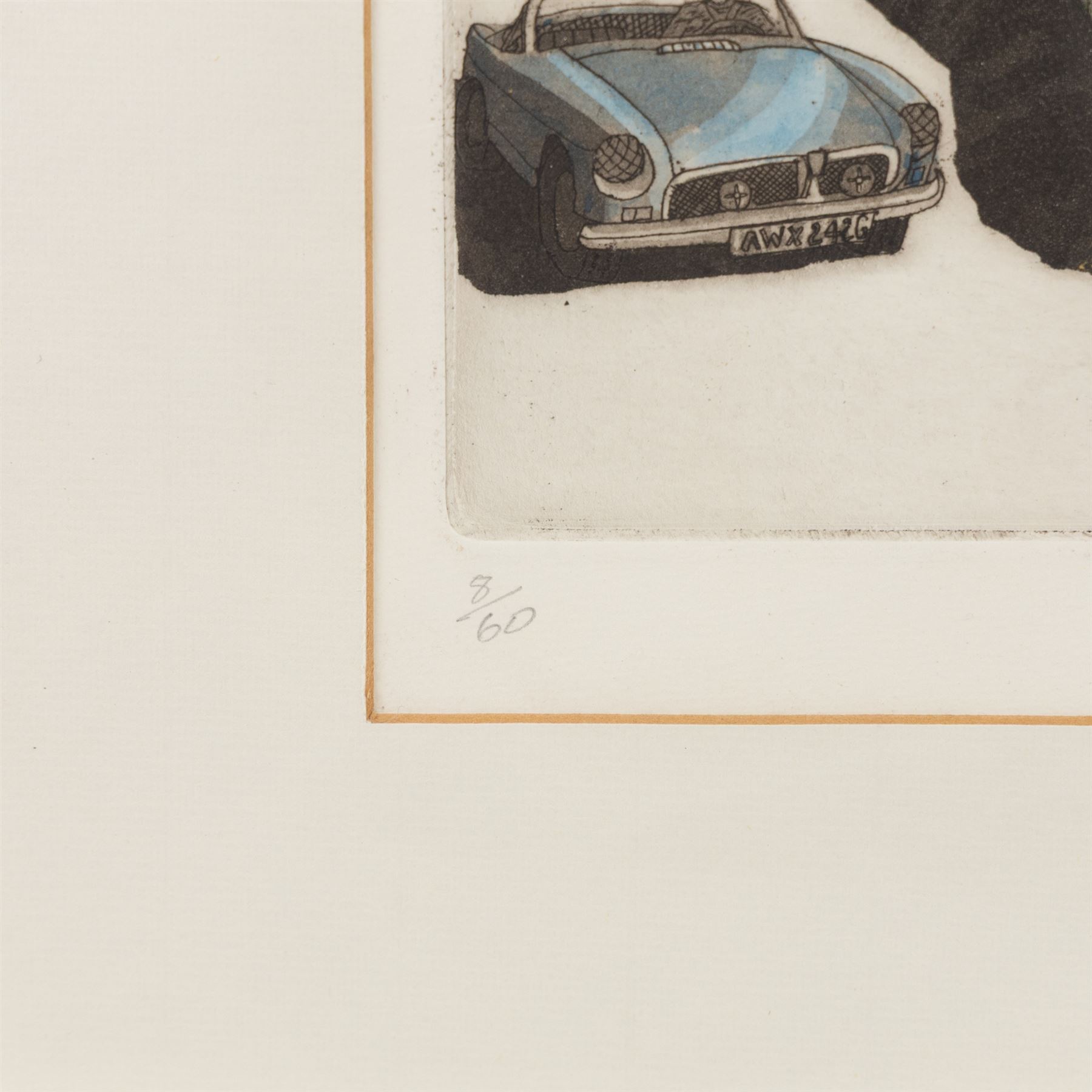 Michael Atkin (Scarborough 1952-): 'Continental Adventure', limited edition coloured etching signed titled and numbered 8/60 in pencil, 23cm x 37cm 
