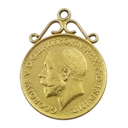 1913 gold full sovereign soldered mount