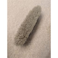 Silver mounted hand mirror and clothes brush, both hallmarked 