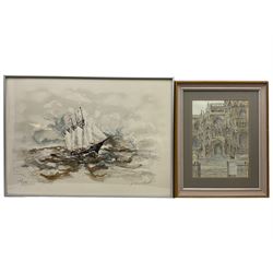 Urbain Huchet (French 1930-): 'Les Trois