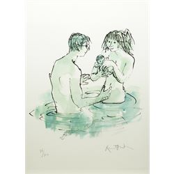 Sir Quentin Blake (British 1932-): 'Life Under Water' (Teal), limited edition colour scree...