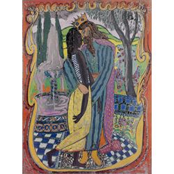 Edward Harris Wolfe (South African 1897-1982): 'Song of Songs', set of twelve limited edition lithographs on silvered paper each signed and numbered 228/250 in pencil, 36cm x 26cm, in matching frames (12)