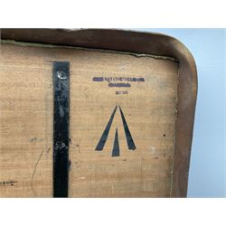 WW2 British Army RAMC 'Regimental Medical Pannier', well marked externally and dated 1941, stamped May 1943 internally, canvas covered wicker form with leather edges, hinged top and fall front with two rope carrying handles, fitted iron locking straps with securing chains; contains various unused field dressings and bandages with WW2 dates and two pillows; original label under lid L79cm