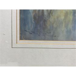 Stephen Frank Wasley (1848-1934): Ruins of Carthage from the River, watercolour signed 24cm x 43cm