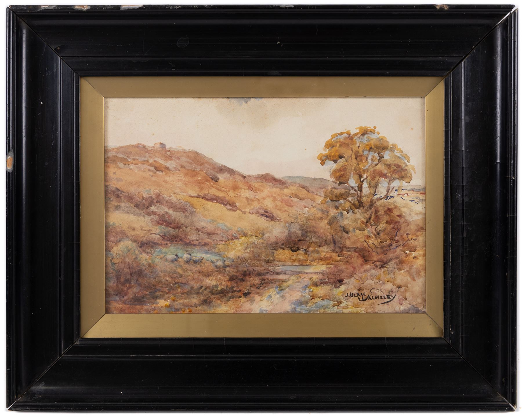 James Ulric Walmsley (British 1860-1954): 'Harwood Dale', watercolour signed, titled on artists label verso 19cm x 28cm 