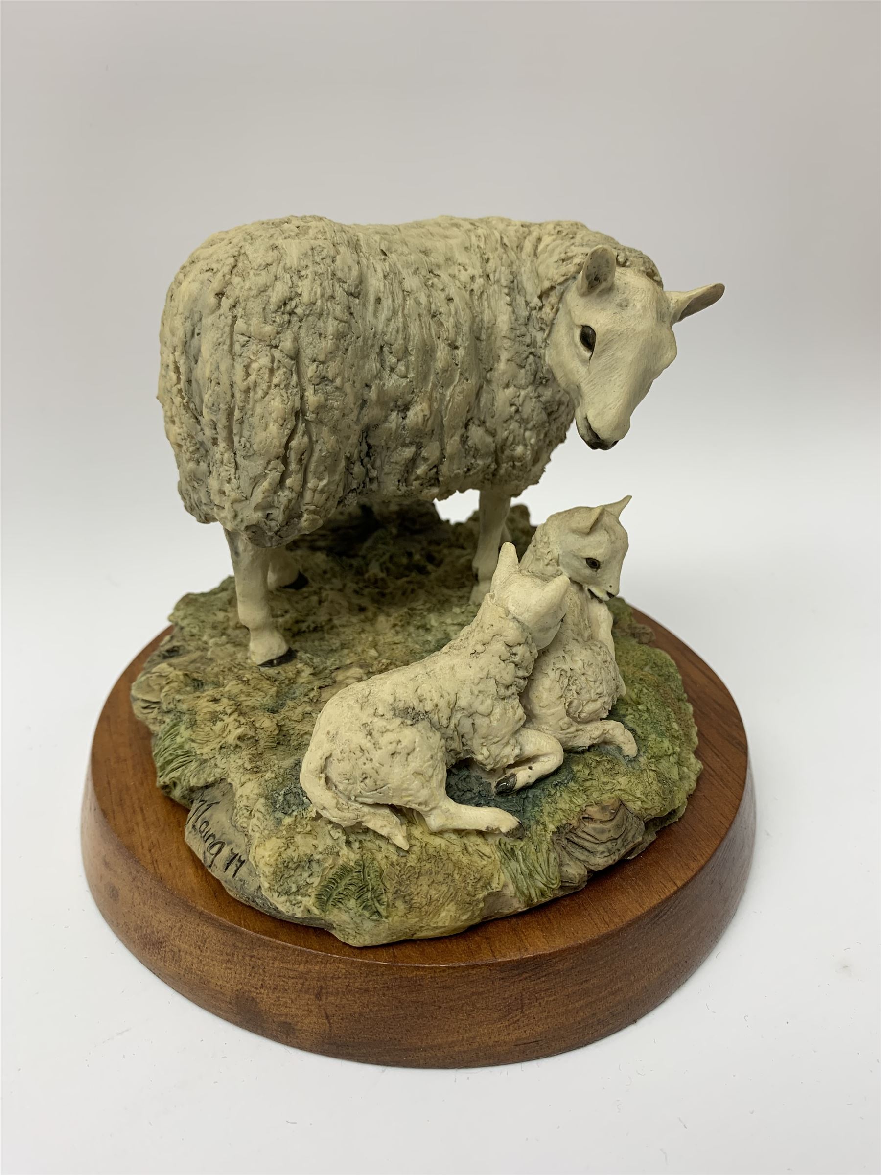 A limited edition Border Fine Arts figure, Cheviot Ewe and Lambs, by