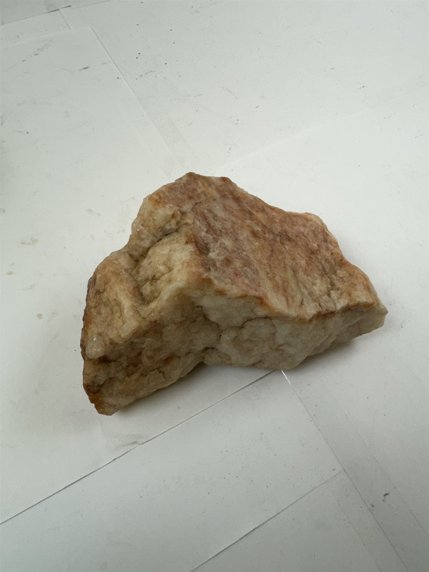 Collection of raw Blue John specimens, together with other mineral specimens