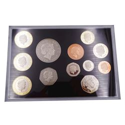 The Royal Mint United Kingdom 2009 proof coin collection, including Kew Gardens fifty pence coin, cased with certificate