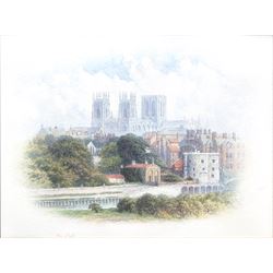 George Fall (British 1845-1925): Lendal Bridge Tower York, watercolour signed 18cm x 23cm