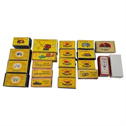 Collection of die cast model cars, trucks and trains, including Maisto Supercar Collection, Matchbox Models of Yesteryear, Matchbox Series, Dublo Dinky Toys and Cameo from Corgi The Village Collection, mostly boxed