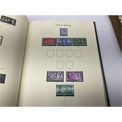 Mostly Queen Elizabeth II Great Britain and Isle of Man stamps including mint examples, housed in various albums, stockbooks and loose, in one box