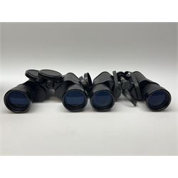 Two pairs of binoculars, Stellar binoculars in case and Tasco binoculars model 306 in case. 