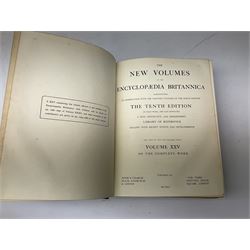 Encyclopaedia Britannica, ninth edition in twenty-five volumes, together with Encyclopaedia Britannica, 'New Volumes', eleven volumes 