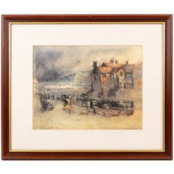John Hiram Greensmith (Sheffield 1932-2021): 'Old Whitby', pastel signed titled and dated '68, 28.5cm x 37cm