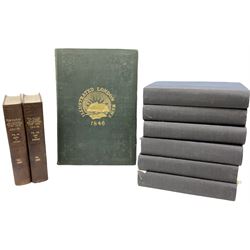 Eight volumes of The Royal Academy of Arts: a Complete Dictionary of Contributions and their Works from its Foundation in 1769 to 1904, together will Illustrated London News, volume nine. 